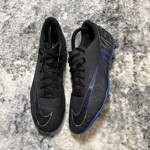 Nike Mercurial Vapor 15 Academy MG Black Blue Soccer Cleats DJ5963-040 Mens 10.5